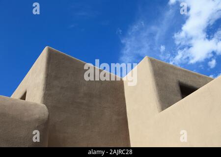 Georgia O'Keeffe Museum, Adobe Architektur, Santa Fe, New Mexico, USA Stockfoto