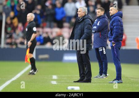 Middlesbrough, UK. 5. Januar 2020. Tottenham Hotspur Manager Jose Mourinho im FA Cup in die dritte Runde Übereinstimmung zwischen Middlesbrough und Tottenham Hotspur im Riverside Stadium, Middlesbrough am Sonntag, den 5. Januar 2020. (Credit: Mark Fletcher | Kredit: MI Nachrichten & Sport/Alamy leben Nachrichten Stockfoto