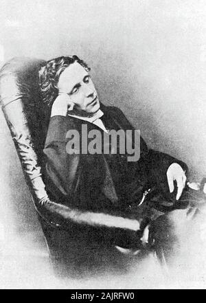 LEWIS CARROLL - Charles Dodgson - (1832-1898) englischer Schriftsteller, Dichter, Mathematiker, über 1856 Stockfoto