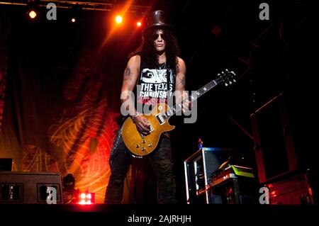 Mailand Italien vom 28. Juli 2011, Live Konzert von Slash in der Arena Civica: Schrägstrich während des Konzerts Stockfoto