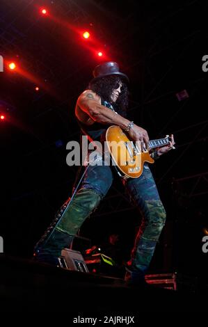 Mailand Italien vom 28. Juli 2011, Live Konzert von Slash in der Arena Civica: Schrägstrich während des Konzerts Stockfoto