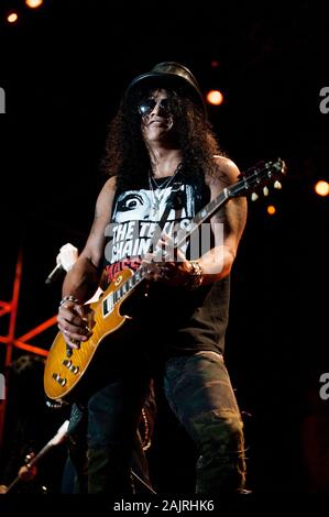 Mailand Italien vom 28. Juli 2011, Live Konzert von Slash in der Arena Civica: Schrägstrich während des Konzerts Stockfoto
