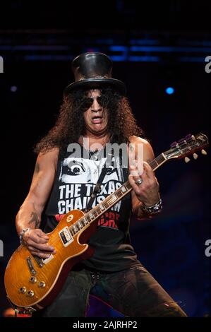 Mailand Italien vom 28. Juli 2011, Live Konzert von Slash in der Arena Civica: Schrägstrich während des Konzerts Stockfoto