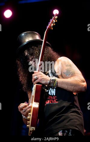 Mailand Italien vom 28. Juli 2011, Live Konzert von Slash in der Arena Civica: Schrägstrich während des Konzerts Stockfoto