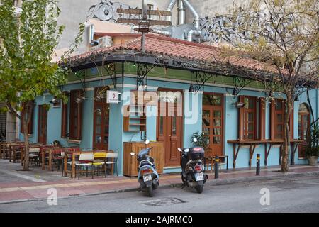 Seychellen Restaurant Metaxourgeio Athen Griechenland Stockfoto