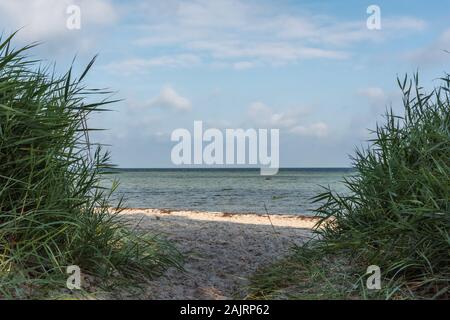 Der Blick auf die Ostsee auf einen wunderbaren Sommer Tag Stockfoto