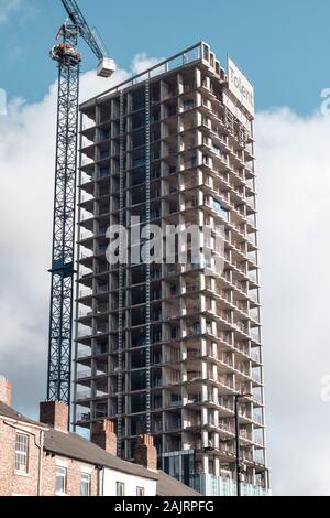 Newcastle upon Tyne/UK 29. okt 2019: Hadriansturm große Entwicklung im Stadtzentrum durch Tolent Construction Stockfoto