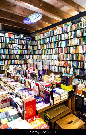 La Biblioteca de Babel Buch Shop im Palma, Mallorca, Balearen, Spanien Stockfoto