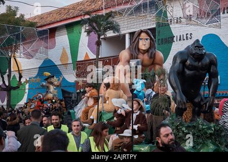 Drei Könige Parade in Fuengirola, Málaga, Spanien. Stockfoto