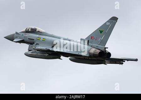 Ein Eurofighter Typhoon FGR 4 Kampfjets der britischen Royal Air Force der RIAT 2019. Stockfoto