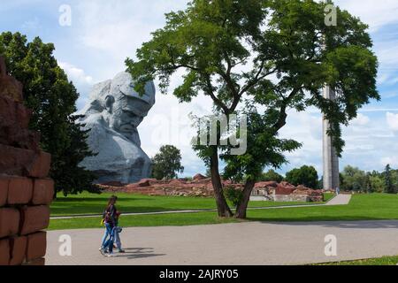 Das Brester Kriegsdenkmal ist einer der meistbesuchten Orte in Weißrussland. Stockfoto