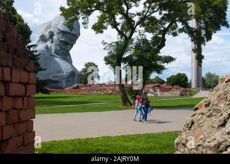 Das Brester Kriegsdenkmal ist einer der meistbesuchten Orte in Weißrussland. Stockfoto