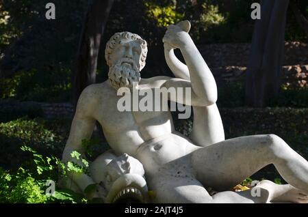 Das 19. Jahrhundert neoklassischen Gärten von Montfort in Valencia, Spanien Stockfoto