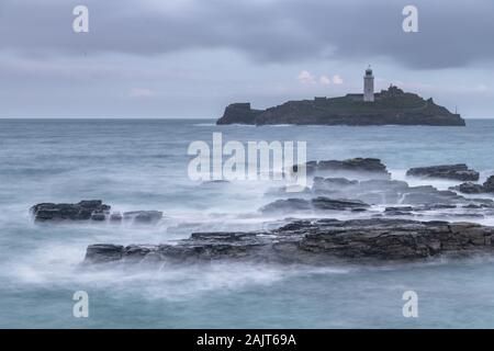 Godrevy Godrevy Leuchtturm (Insel, godrevy/Gwithian, Cornwall, UK) Stockfoto