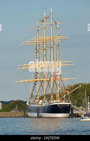 Die Viermastbark Passat, jetzt ein Museum Schiff in Travemünde in der Nähe von Lübeck Stockfoto