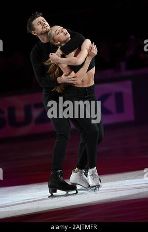 Alexandra STEPANOWA & Ivan BUKIN aus Russland, während der Bozen Leidenschaft Gala, in der Palaonda am 04 Januar, 2020 in Bozen, Italien. Credit: Raniero Corbelletti/LBA/Alamy leben Nachrichten Stockfoto