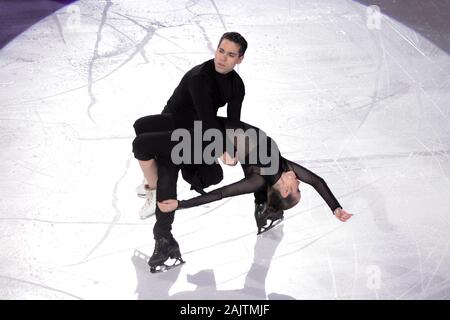 Anna Cappellini und Luca Lanotte aus Italien, während der Bozen Leidenschaft Gala, in der Palaonda am 04 Januar, 2020 in Bozen, Italien. Credit: Raniero Corbelletti/LBA/Alamy leben Nachrichten Stockfoto