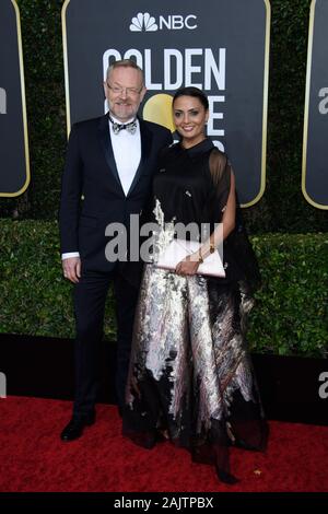 05. Januar 2020 - Beverly Hills, Kalifornien - Kandidat Jared Harris und Allegra Riggio. 77. Jährliche Golden Globe Awards statt im Beverly Hilton. Photo Credit: HFPA/AdMedia/MediaPunch Stockfoto