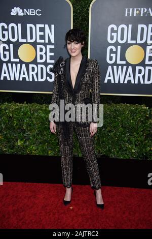 05. Januar 2020, Beverly Hills, California: Nominee PHOEBE WALLER - Brücke während der roten Teppich Ankünfte für die 77. jährlichen Golden Globe Awards, im Beverly Hilton statt. (Bild: © Hfpa/AdMedia über ZUMA Draht) Stockfoto