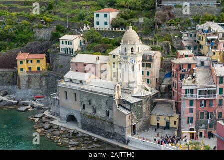 Vernazza der Küstenregion Cinque Terre in der italienischen Provinz La Spezia Stockfoto