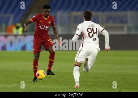 Rom, Italien. 05 Jan, 2020. Amadou Diawara (Roma) in Aktion während der Serie ein Match zwischen AS Roma und Torino FC am Stadio Olimpico am 5. Januar 2020 in Rom, Italien. (Foto von Giuseppe Fama/Pacific Press) Quelle: Pacific Press Agency/Alamy leben Nachrichten Stockfoto