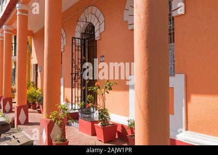 Buntes Haus Fontainhas Panjim Goa Indien Stockfoto