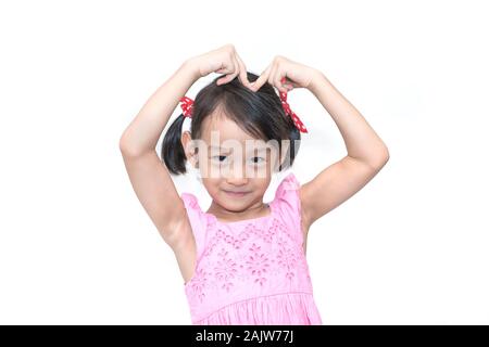 Porträt der schönen asiatischen niedliche Mädchen lächeln Stockfoto