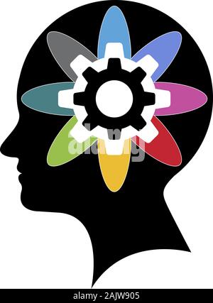 Brainpower-Logo Stockfoto