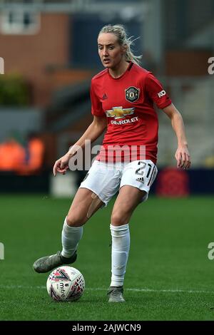 Leigh, UK. 05 Jan, 2020. LEIGH, ENGLAND - 5. Januar Millie Turner von Manchester United Frauen während Super das Barclays FA Women's League Spiel zwischen Manchester United und Bristol City bei Leigh Sport Stadion, Leigh am Sonntag, den 5. Januar 2020. (Credit: Eddie Garvey | MI Nachrichten) das Fotografieren dürfen nur für Zeitung und/oder Zeitschrift redaktionelle Zwecke verwendet werden, eine Lizenz für die gewerbliche Nutzung Kreditkarte erforderlich: MI Nachrichten & Sport/Alamy leben Nachrichten Stockfoto