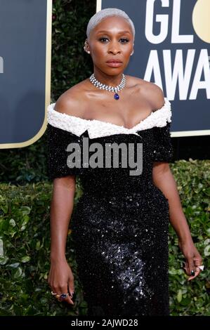 Beverly Hills, USA. 05 Jan, 2020. Cynthia Erivo die Teilnahme an der 77. jährlichen Golden Globe Awards im Beverly Hilton Hotel am 5. Januar 2020 in Beverly Hills, Kalifornien. Credit: Geisler-Fotopress GmbH/Alamy leben Nachrichten Stockfoto