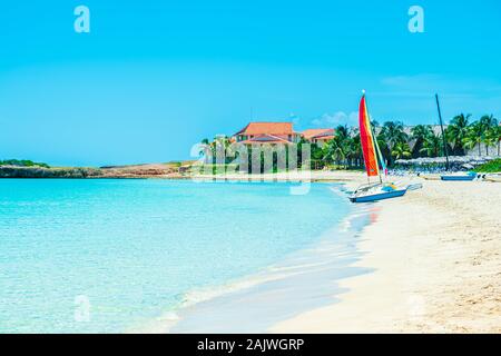 Idyllischen tropischen Strand Urlaub. Stockfoto