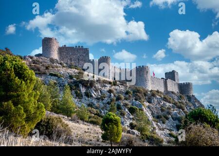 Name dieses Ortes Yilan Castle, bekannt als Yilan Kale in der Türkei Stockfoto