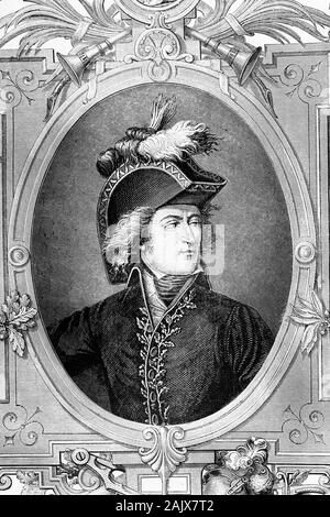 Guillaume Marie-Anne Brune. 1 st. Comte Brune, Marschall des Reichs. 1763-1815. Antike Abbildung. 1890. Stockfoto