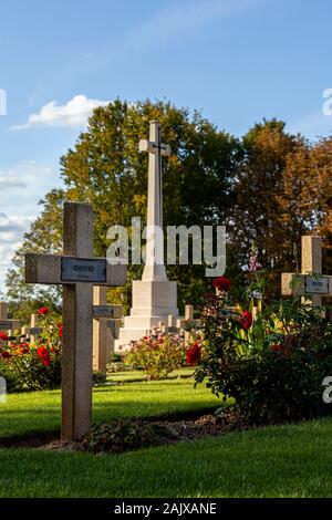 Die Lutyens entworfen, das Denkmal für die Fehlende der Somme Schlacht in Thiepval, Frankreich Stockfoto