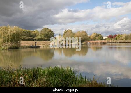 Fischer bei St Michael's Mead, Bishops Stortford Stockfoto