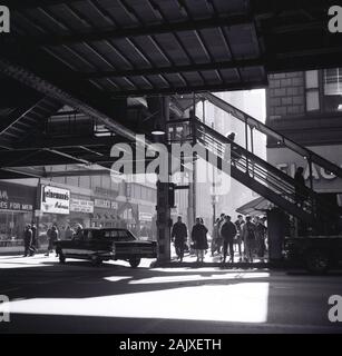 1960, historische, Downtown, Chicago, USA. Stockfoto