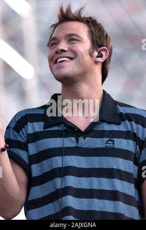 Verona Italien 09/19/2003, Arena: Die Jungen während der Soundcheck vor dem Konzert der musikalischen Ereignis 'Festivalbar 2003". Stockfoto