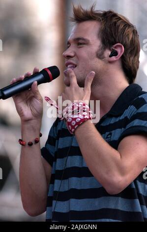 Verona Italien 09/19/2003, Arena: Die Jungen während der Soundcheck vor dem Konzert der musikalischen Ereignis 'Festivalbar 2003". Stockfoto