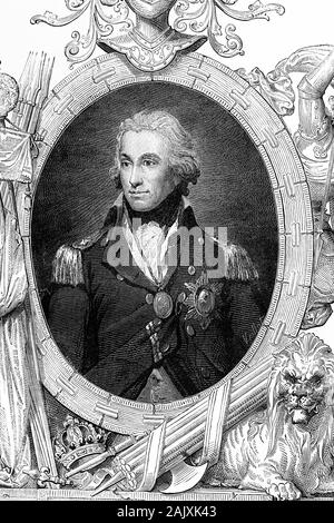 Portrait von Horatio Nelson, 1. Viscount Nelson. 1758-1805. Antike Abbildung. 1890. Stockfoto