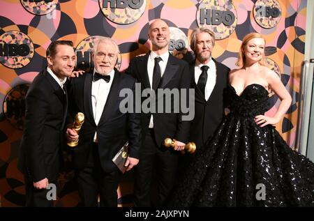 Beverly Hills, Kalifornien, USA, 5. Januar 2020 Schauspieler Kieran Culkin, Schauspieler Brian Cox, Jesse Armstrong, Alan Ruck und Schauspielerin Sarah Snook besuchen HBO Offizielle Golden Globes After Party am 5. Januar 2020 auf ca. 55 Restaurant in Beverly Hills, Kalifornien, USA. Foto von Barry King/Alamy leben Nachrichten Stockfoto