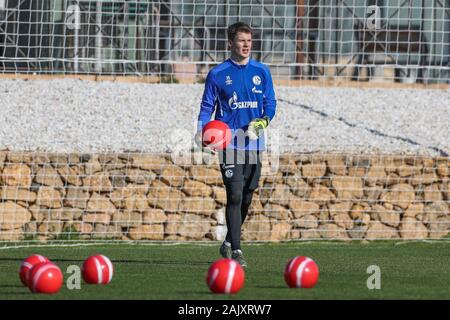 Mazarron, Spanien. 06 Jan, 2020. Fußball: Bundesliga, Trainingslager FC Schalke 04 Towart Alexander Nübel nimmt am Training teil. Quelle: Tim Rehbein/dpa/Alamy leben Nachrichten Stockfoto