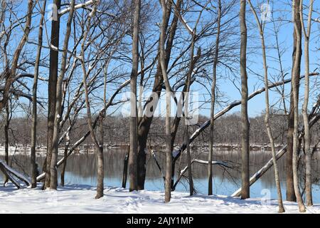 Einen schönen Wintertag am Potomac River Stockfoto