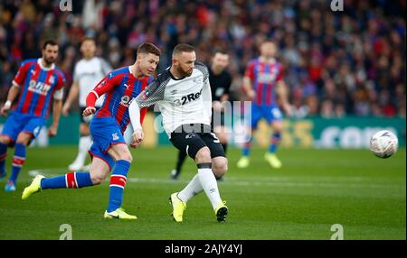 LONDON, ENGLAND - Januar 05: Derby County Wayne Rooney bei Emirates FA Cup in die dritte Runde Übereinstimmung zwischen Crystal Palace und Derby County am Januar Stockfoto