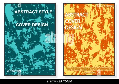 Einstellen der Farbe bearbeitet werden Hintergründe in einer abstrakten Stil für die Gestaltung der Buchumschläge, Prospekte und Broschüren. A-4-Format. Moderne Zwanglosen Farben. Stock Vektor