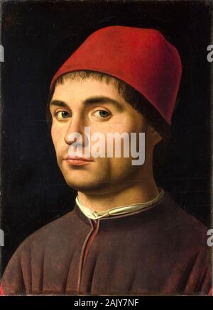 Antonello da Messina, self portrait, Portrait eines Mannes, 1475-1476 Stockfoto