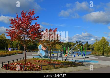 (Toolonlahti Toolo Bay) in hellen fallen. Helsinki, Deutsch Stockfoto