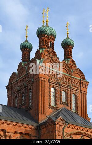 Tampere Orthodoxe Kirche wurde 1896-1899 gebaut. Es ist auch als St. Alexander Newski und St. Nicolas Kirche bekannt. Finnland Stockfoto