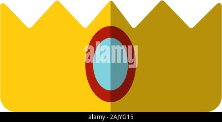 Vektor einfache Krone Symbol auf weißem Hintergrund. Symbol der königlichen Macht, Herrscher der Welt, Krone mit Diamant auf. Vektor Symbol der Krone Stock Vektor