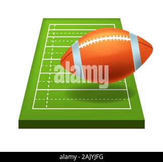 Rugby oder American Football Spiel isoliert Symbol, Sportausrüstung Stock Vektor
