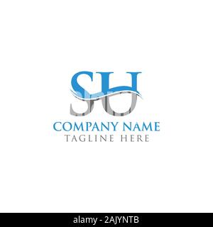 Anfangsbuchstaben SU Logo Design Vector Template. SU Schreiben Logo Design Stock Vektor